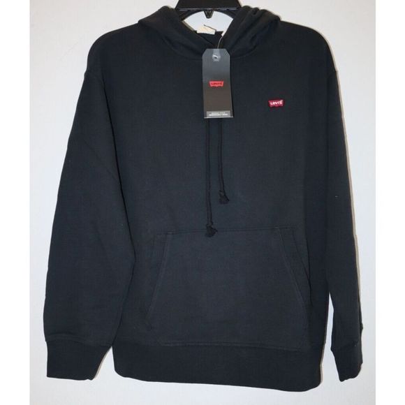 Levi's 246930007 Women's Sz XS Black Pull Over Logo Hoodie $60 - Picture 1 of 7